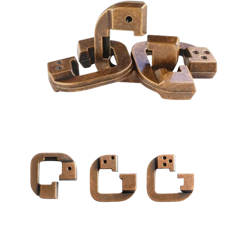 All4U 3 Pcs Metal Puzzles Set