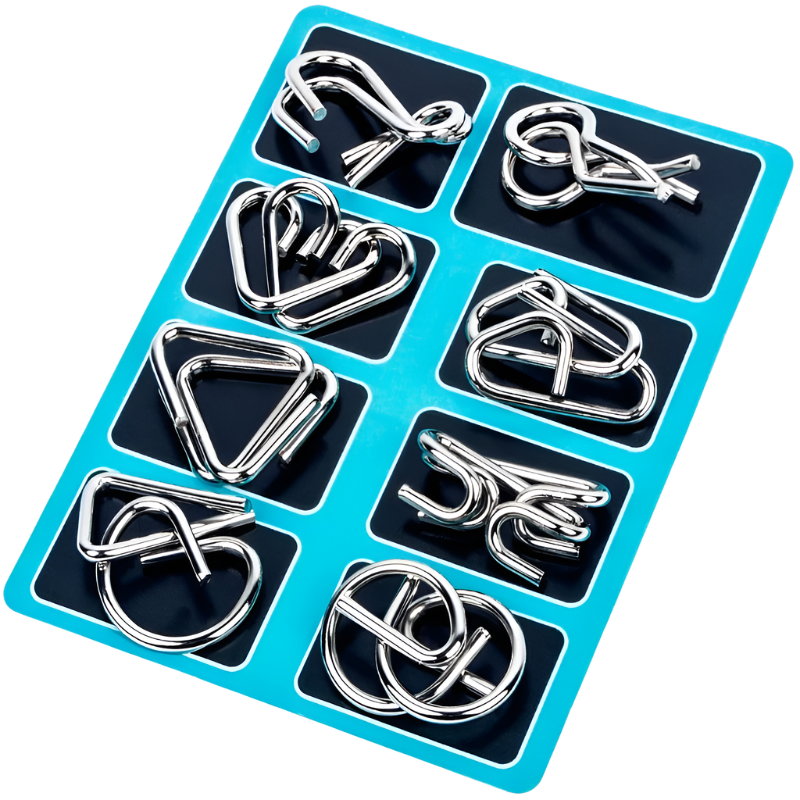 All4U Metal Wire Montessori Brain Teaser Puzzles